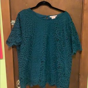Green Lace Top